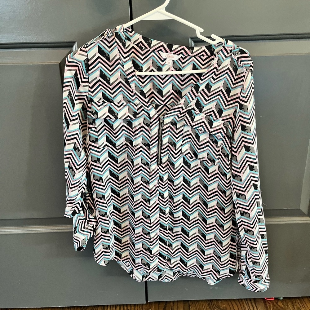 Chevron Patterned Blouse